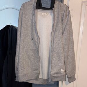 Men's Gray Zip-Up Hoodie